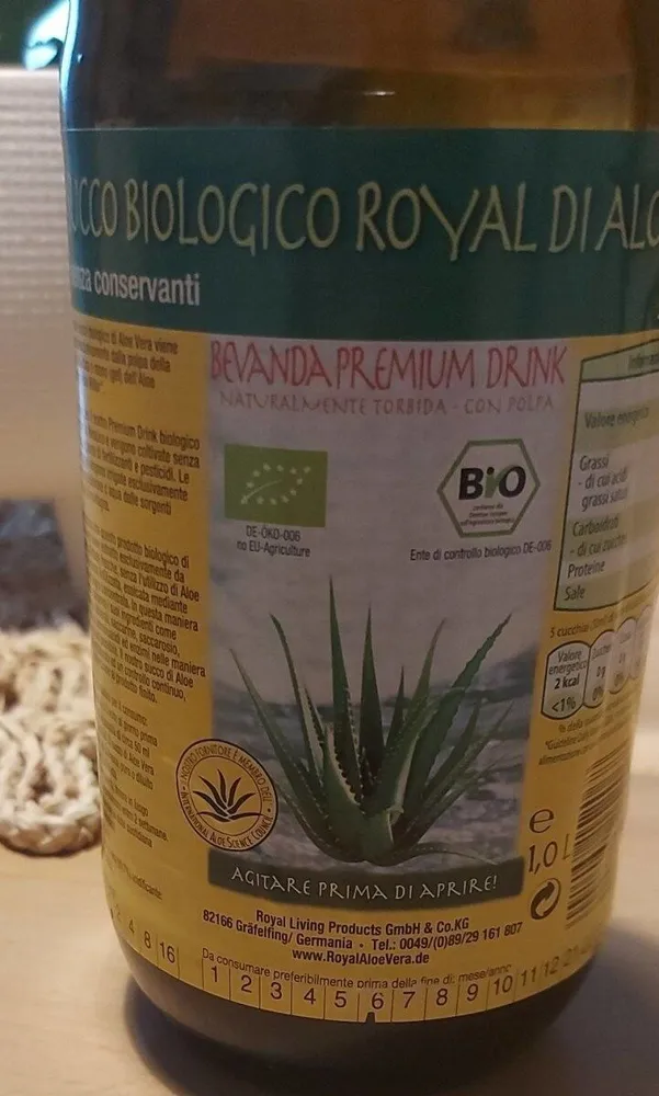 Succo biologico royal di aloe vera