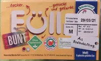 6 gekochte und gefärbte Eier