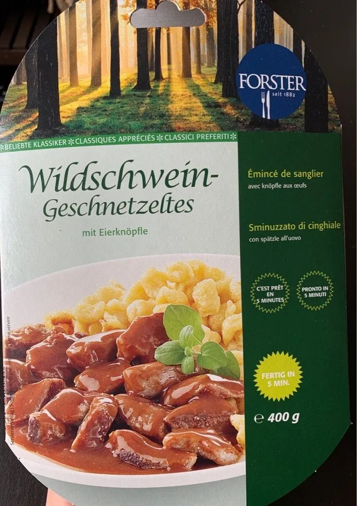 Emincé de sanglier avec köpfle aux oeufs