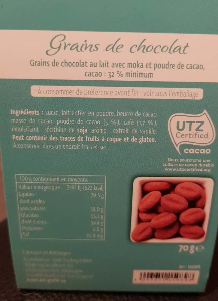 Grains de chocolat