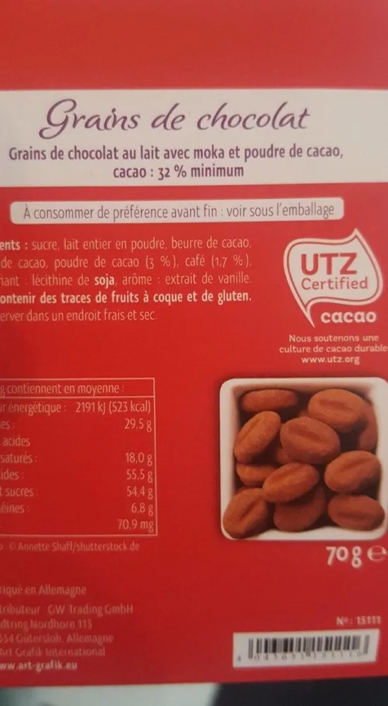 Grains de chocolat