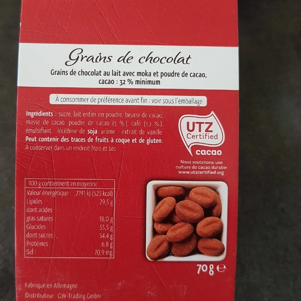 Grains de chocolat