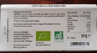 Chocolat au lait entier bio