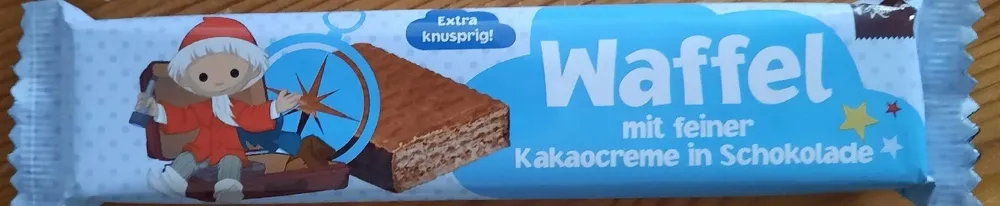 Waffel mit feiner Kakaocreme
