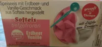 Speiseeis  Erdbeer und Vanille Geschmack