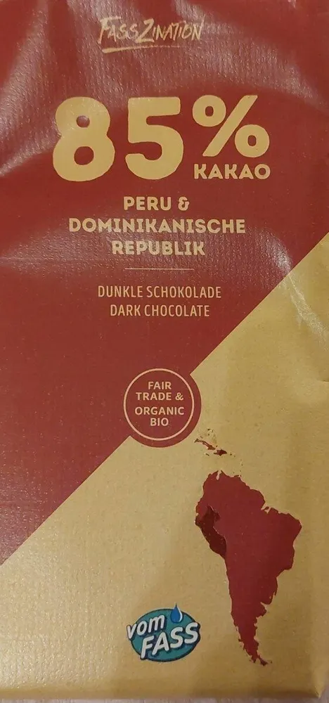 85% Kakao dunkle Schokolade