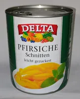 Pfirsich-Schnitten, leicht gezuckert