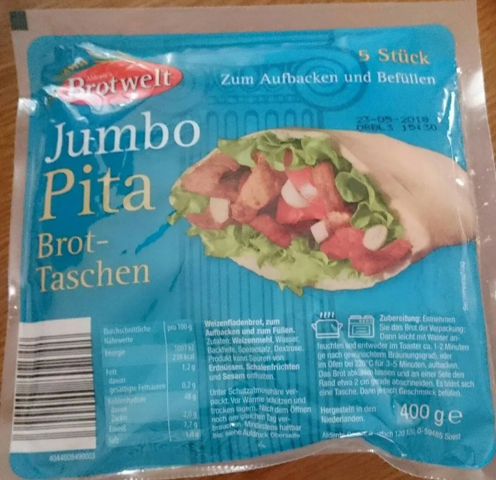 Jumbo Pita, Brot-taschen