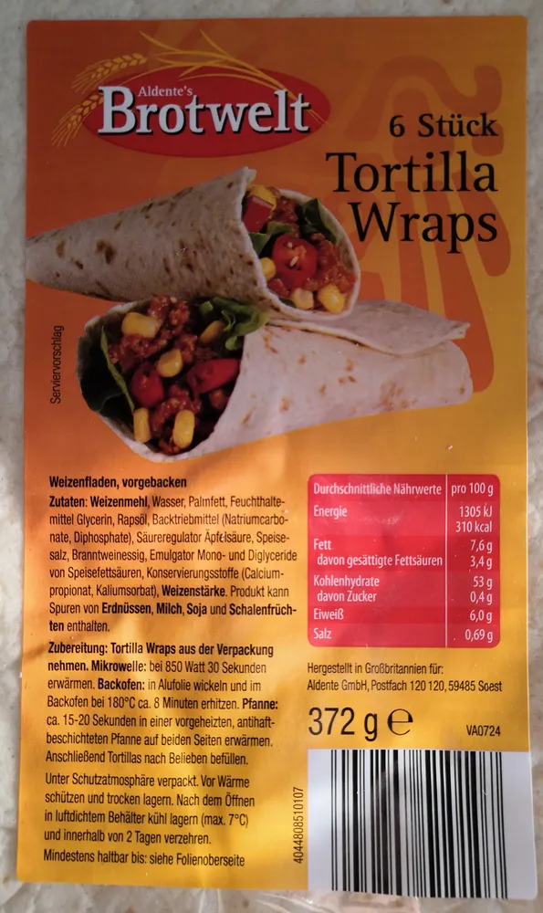Brotwelt Tortilla Wraps