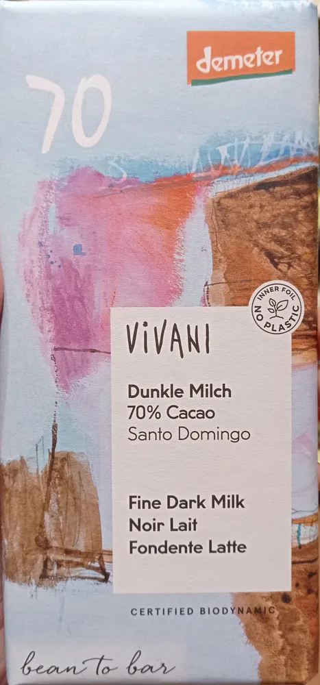 Dunkle Milch 70% Santo Domingo