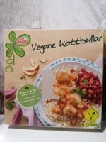 Vegane Köttbullar mit Reis und Rote Bete