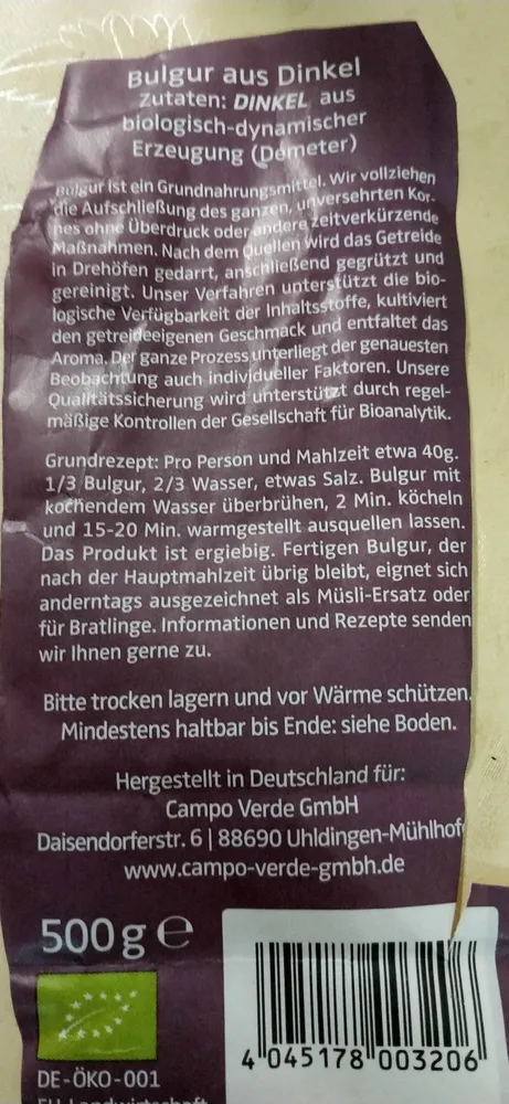 Bulgur aus Dinkel