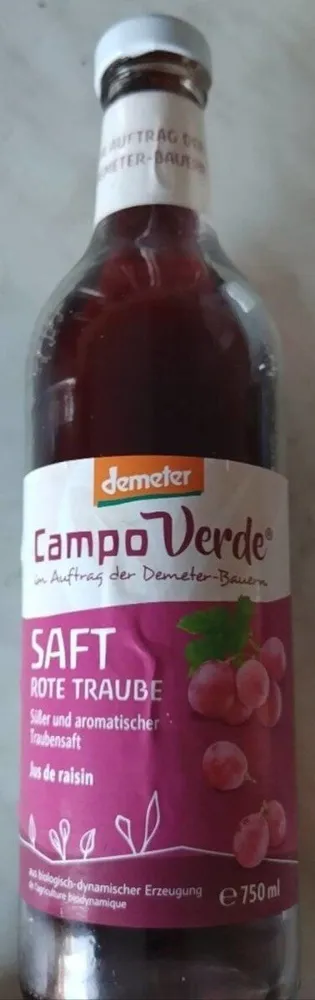 Campo Verde roter Traubensaft