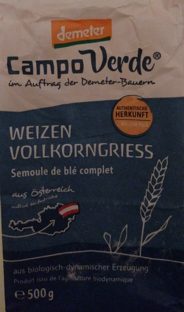 Weizenvollkorngrieß