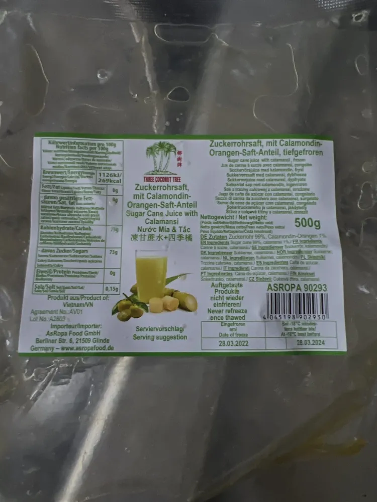 Sugar Cane Juice with Calamansi
