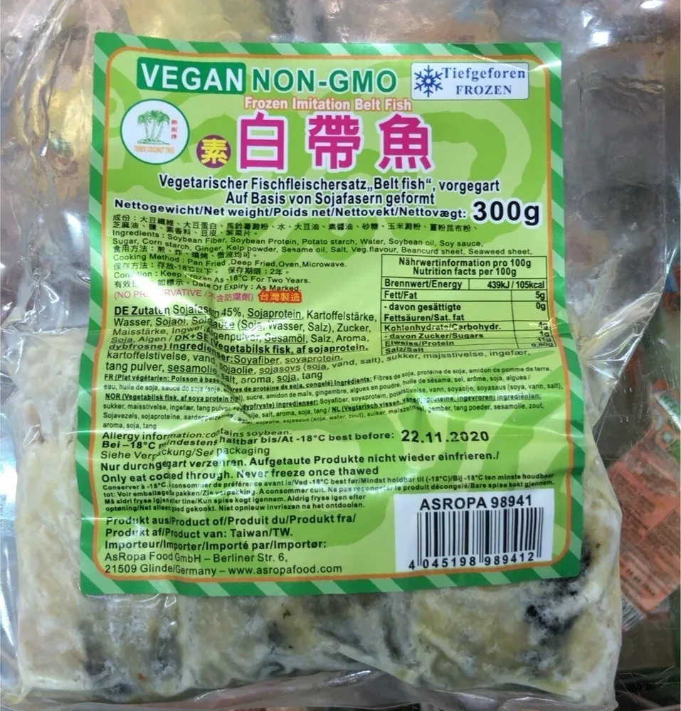 Frozen imitation belt fish