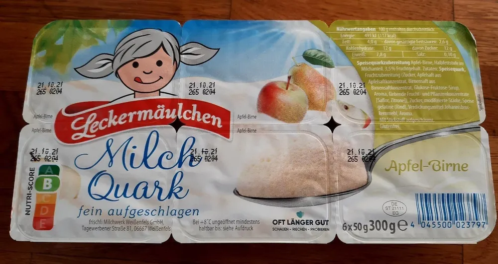 Milchquark - Apfel-Birne