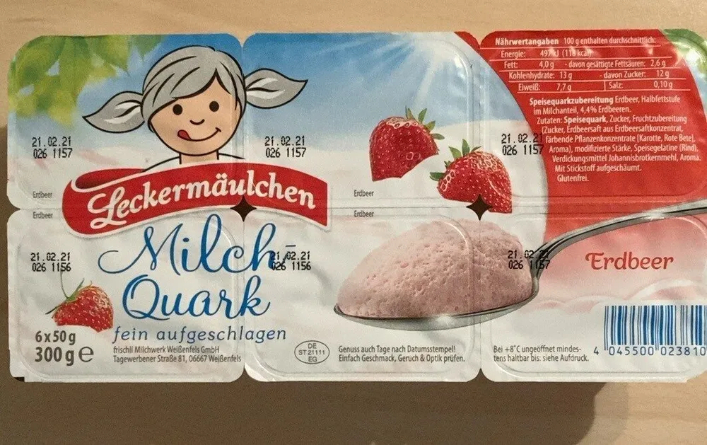 Leckermäulchen Milchquark - Erdbeer