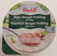 Nuss-Nougat-Pudding mit Sahne