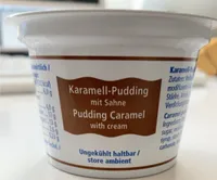 Karamell-pudding mit sahne