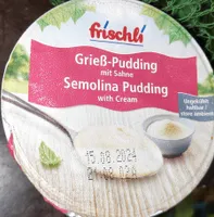 Grieß-Pudding mit Sahne