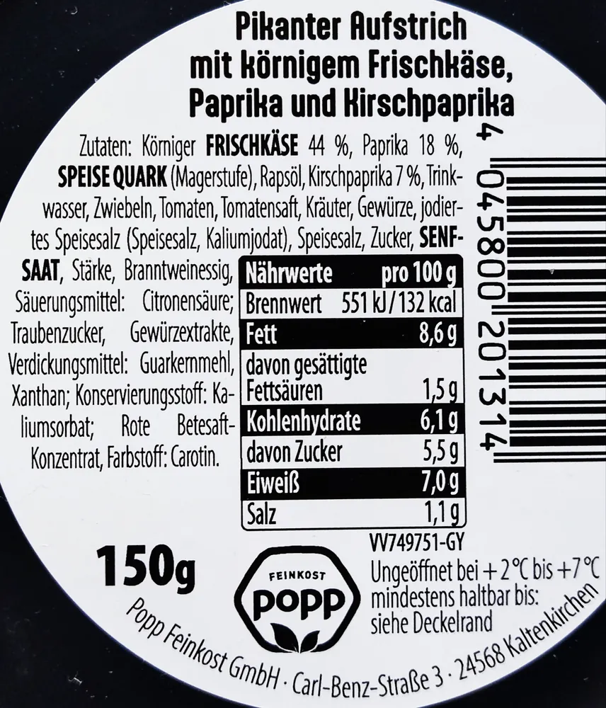 Fit-Aufstrich - Kirschpaprika