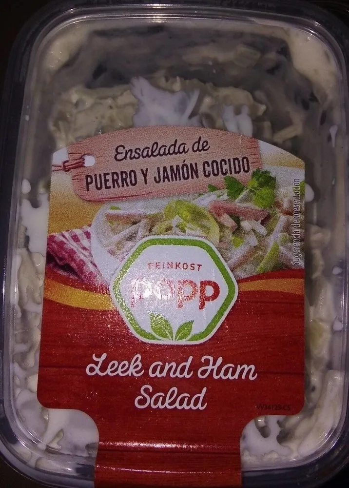 Ensalada de puerro y jamón cocido