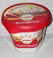 Feinkost Popp Fleischsalat Brotaufstrich Aus der Kühlung 1.99€ 250g Becher 1kg 7.96€