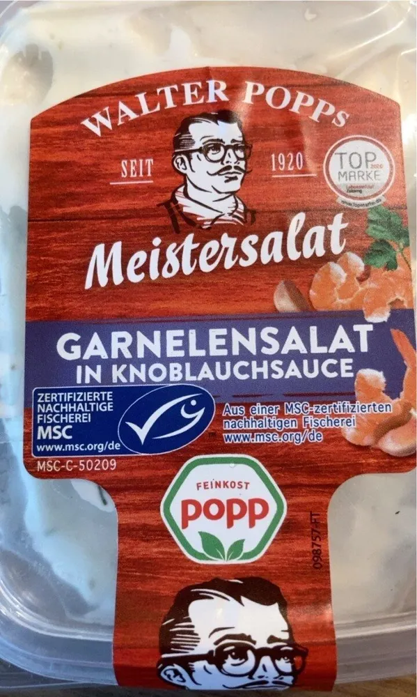 Garnelensalat in Knoblauchsauce