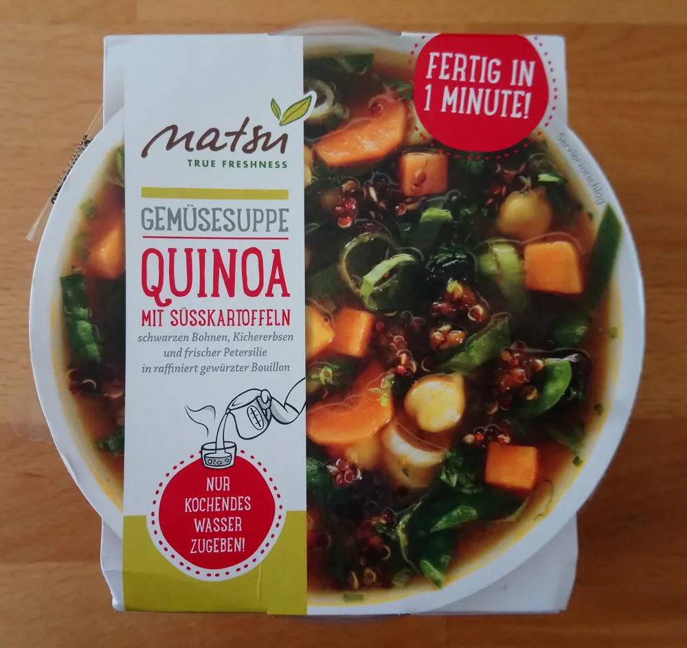 Gemüsesuppe Quinoa mit Süßkartoffeln