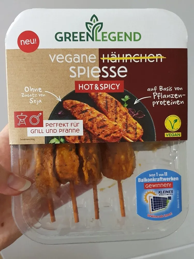 vegane Hähnchen Spiesse