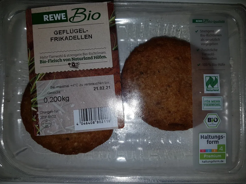 Geflügel-Frikadellen 4046408802118