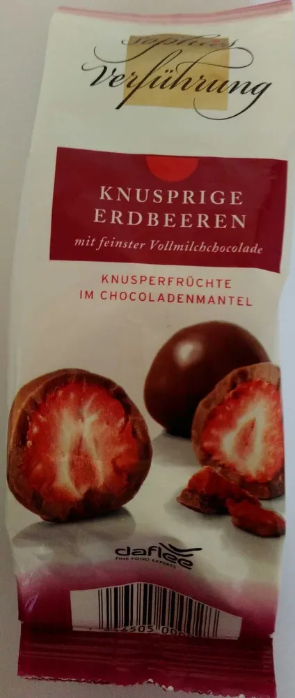 Knusprige Erdbeeren mit feinster Vollmilchschokolade