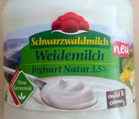 Weidemilch Joghurt Natur 3,5% Fett