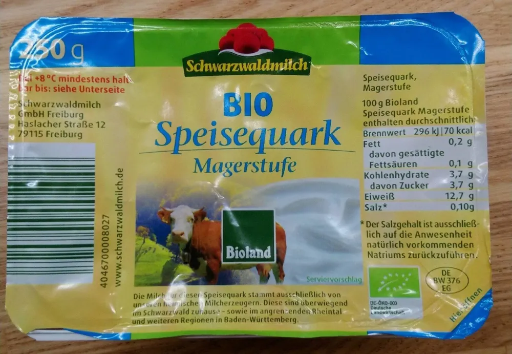 Bio Speisequark magerstufe