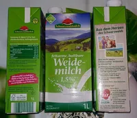 fettarme, haltbare Weidemilch, H-Milch 1,5%