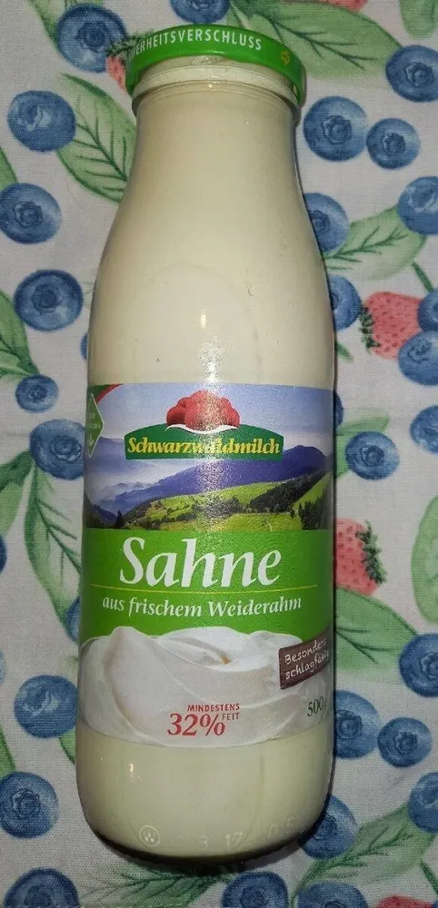 Sahne, Aus Frischem Weide-rahm (32% Fett)