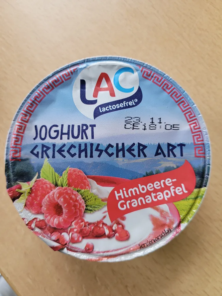Joghurt griechischer Art Himbeere-Granatapfel