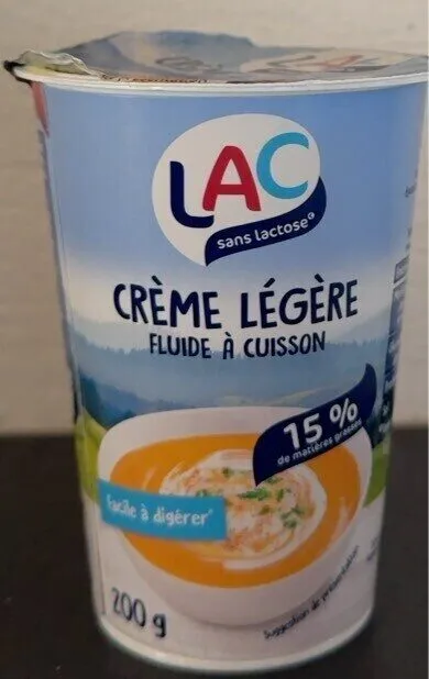 Crème légère fluide à la cuisson