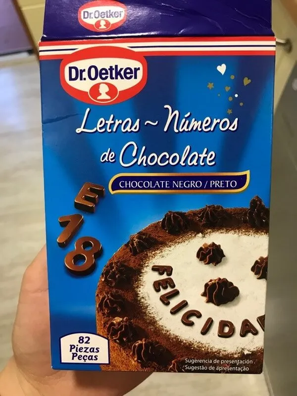 Letras - Números de Chocolate