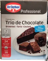 Preparado para trío de chocolates