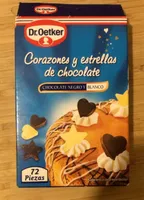 Corazones y estrellas de chocolate