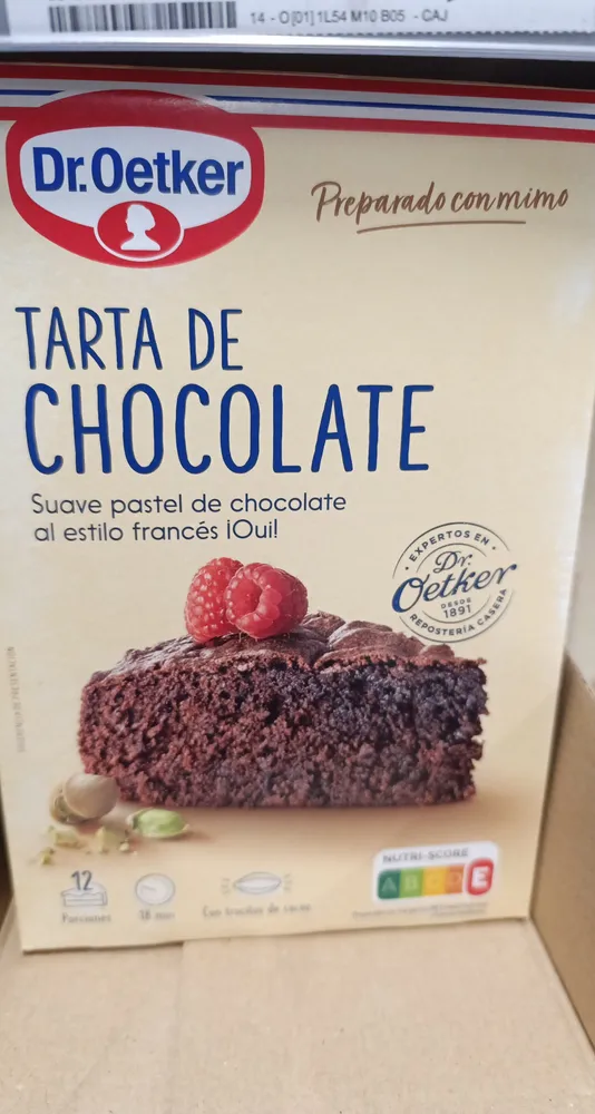Preparado para tarta de chocolate estilo francés
