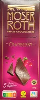 Zartbitterschokolade - Cranberry