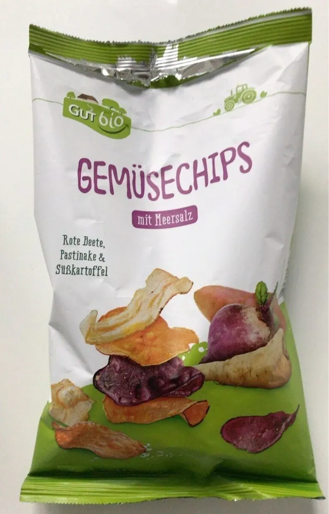 Bio-Gemüsechips mit Meersalz