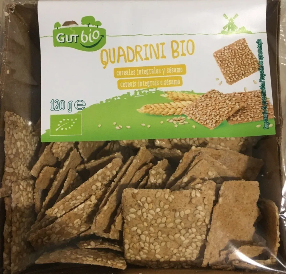 Crakers ecologicos con cereales ibtegrales y sesamo