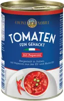 Tomaten fein gehackt mit Peperoni