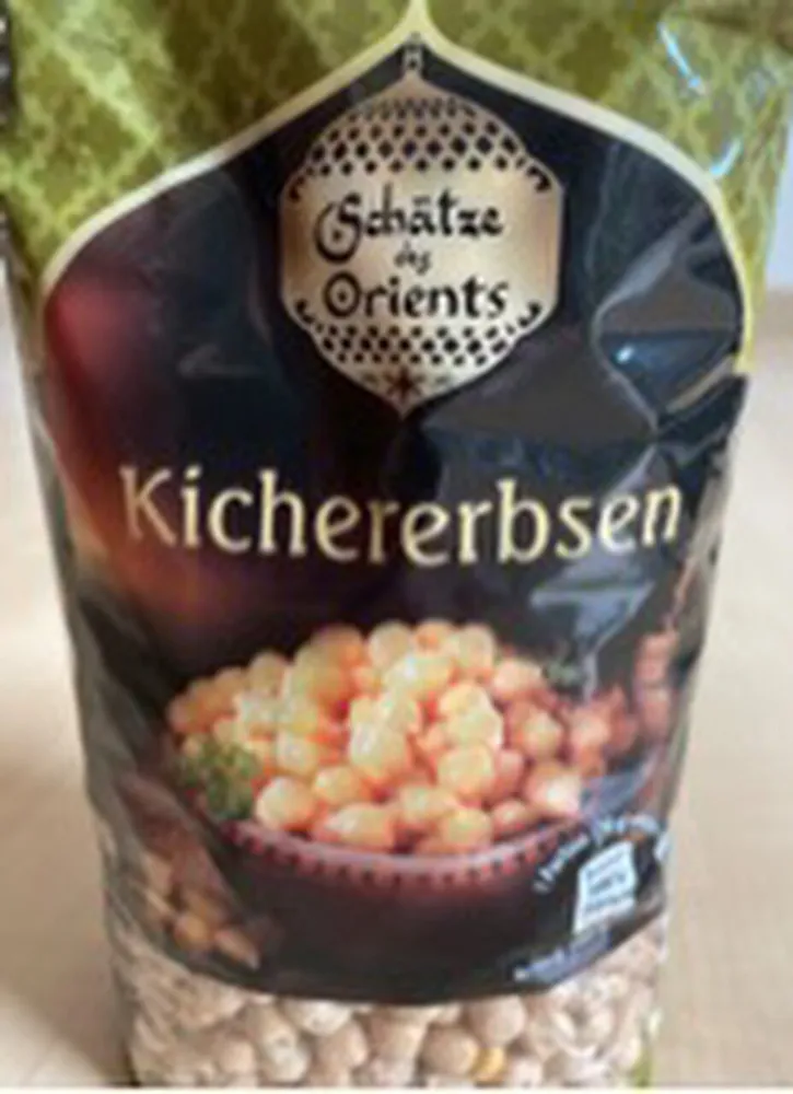 ALDI Schätze des Orients Kichererbsen trocken 500g 1.65€ 500-g-Packung 1kg 3.30€