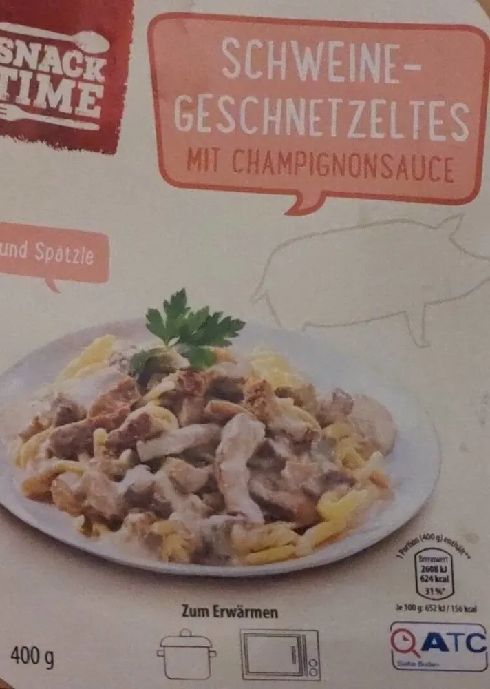 Snack Time Geschnetzeltes mit Champignons und Spätzle