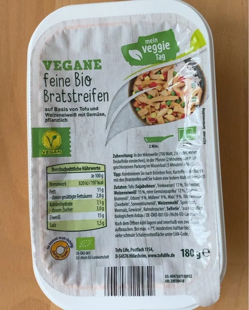Vegane feine Bio Bratstreifen